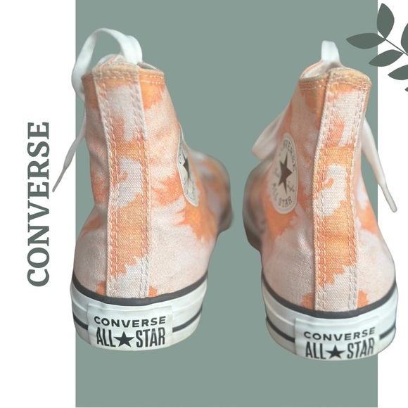 Converse Chuck Taylor All Star High Top Sneaker Tie Dye Orange White Size 5.5 - Picture 4 of 7